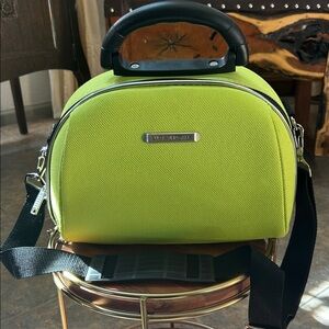 Luca Vergani Cosmetic Travel Bag Lime Green with black strap